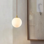 Nordic Brass Glass Pendant Light for Dining Room