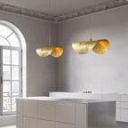 Nordic Brass Pendant Light Lotus Leaf Design