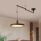 Retro Iron Pendant Light with Copper Shade