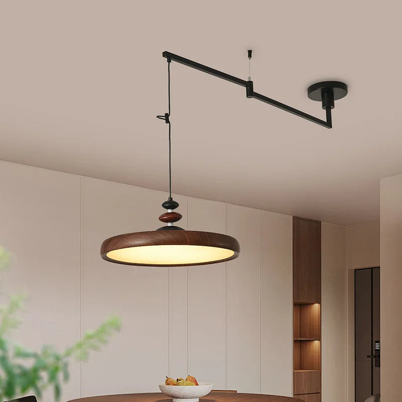Retro Iron Pendant Light with Copper Shade