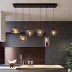 Nordic Smoke Glass Pendant Light for Dining Room