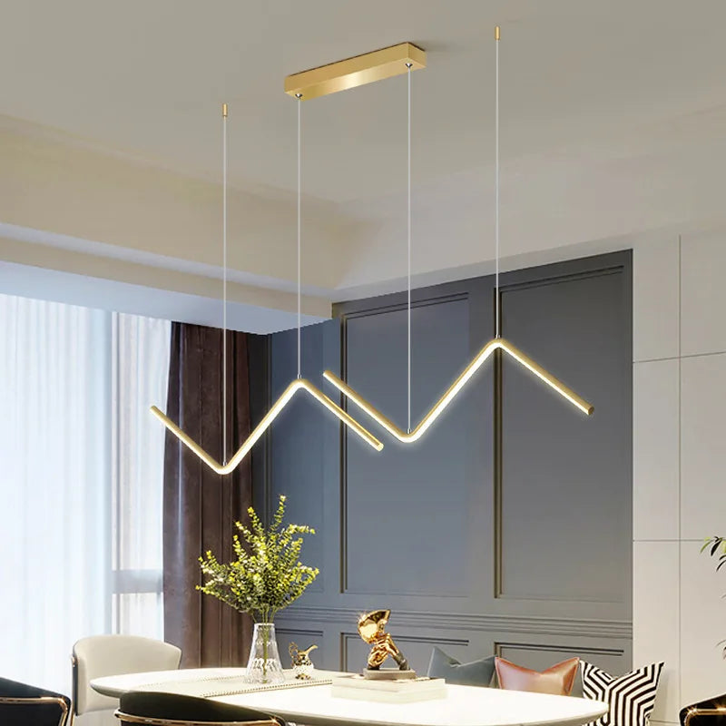 Minimalist Aluminum Pendant Light - Nordic Wave Design