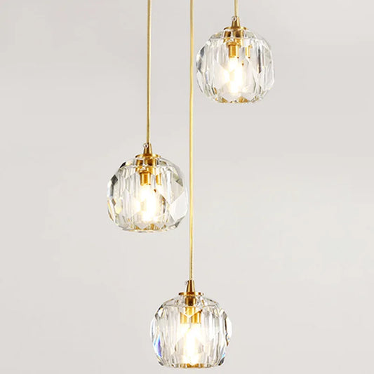 Crystal Glass Pendant Light for Dining Room