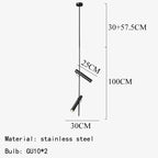 Minimalist Iron Pendant Light with Adjustable Spots