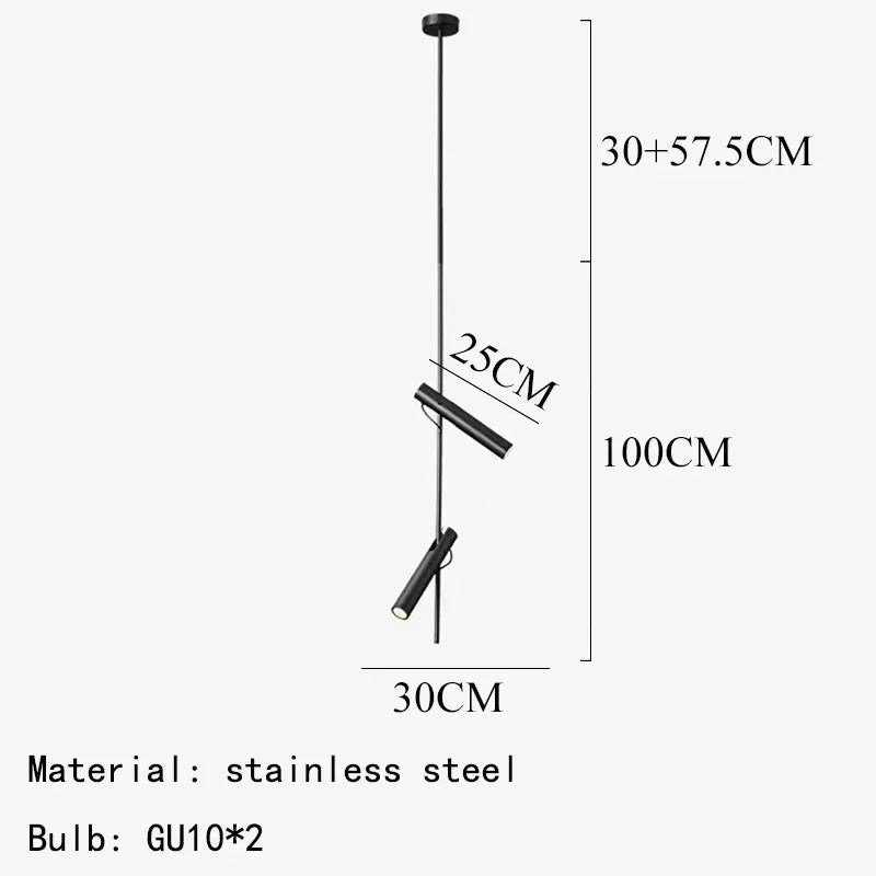 Minimalist Iron Pendant Light with Adjustable Spots
