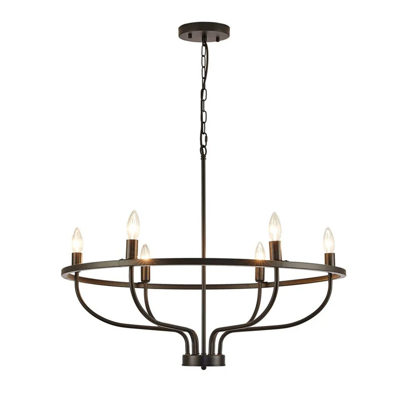 Iron Circle Chandelier Pendant Light