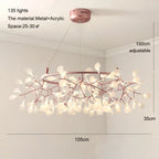 Nordic Modern Iron Chandelier Firefly Round Pendant