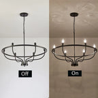 Iron Circle Chandelier Pendant Light