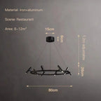 Minimalist Iron Pendant Light with Adjustable Spots