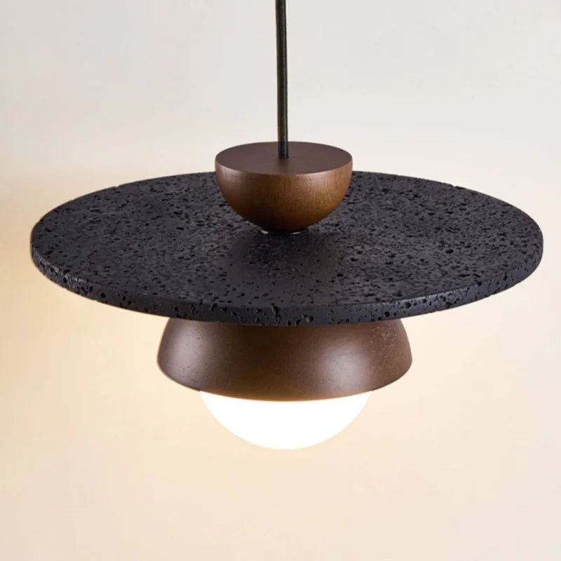 Wabi Sabi Wood Pendant Light for Bedroom