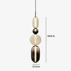 Designer Candy Glass Totem Pendant Light in Bold Colors for Dining Room