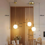 Modern LED Bedside Pendant Light White/Smoke Gray Glass Ball Ceiling Hanging Lamps Nordic Home Decoration Ceiling Pendant Lamp