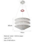 Lámpara colgante de papel minimalista nórdica para comedor