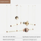 Minimalist Glass Pendant Light with Brass Accents