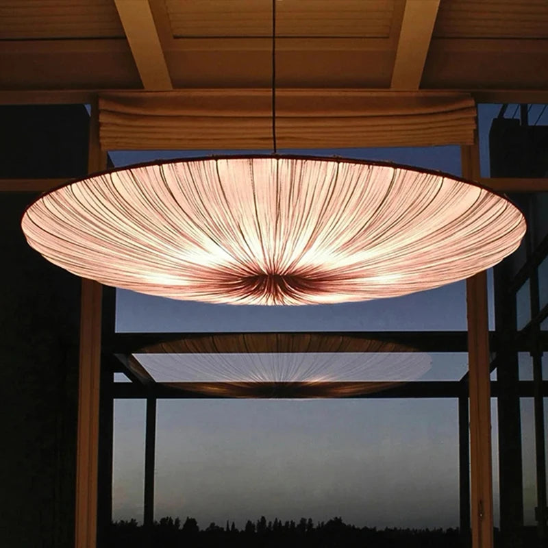 Nordic Textile Pendant Light - Wabi Sabi Design Hanging Lamp