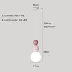 Nordic Pendant Light Modern LED Hanging Lamp Cream Style Indoor Lighting Room Decor Bedroom Living Room Bedside Light Fixture