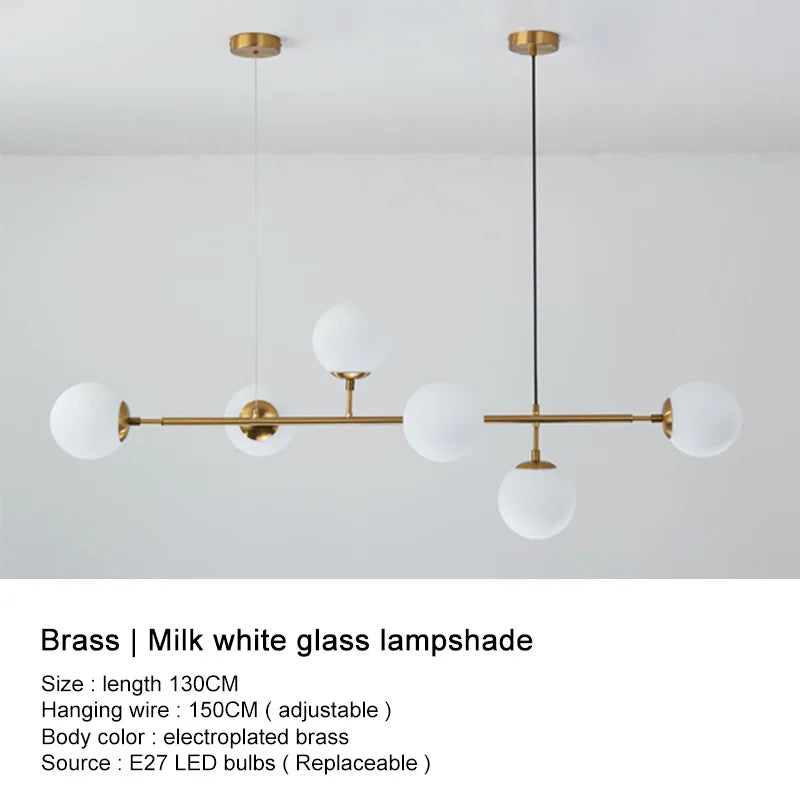 Minimalist Glass Pendant Light for Dining Room