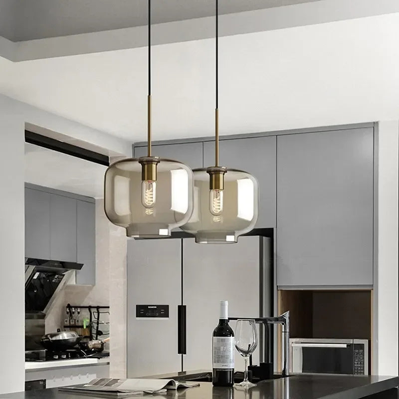 Nordic Glass Pendant Light for Dining Room
