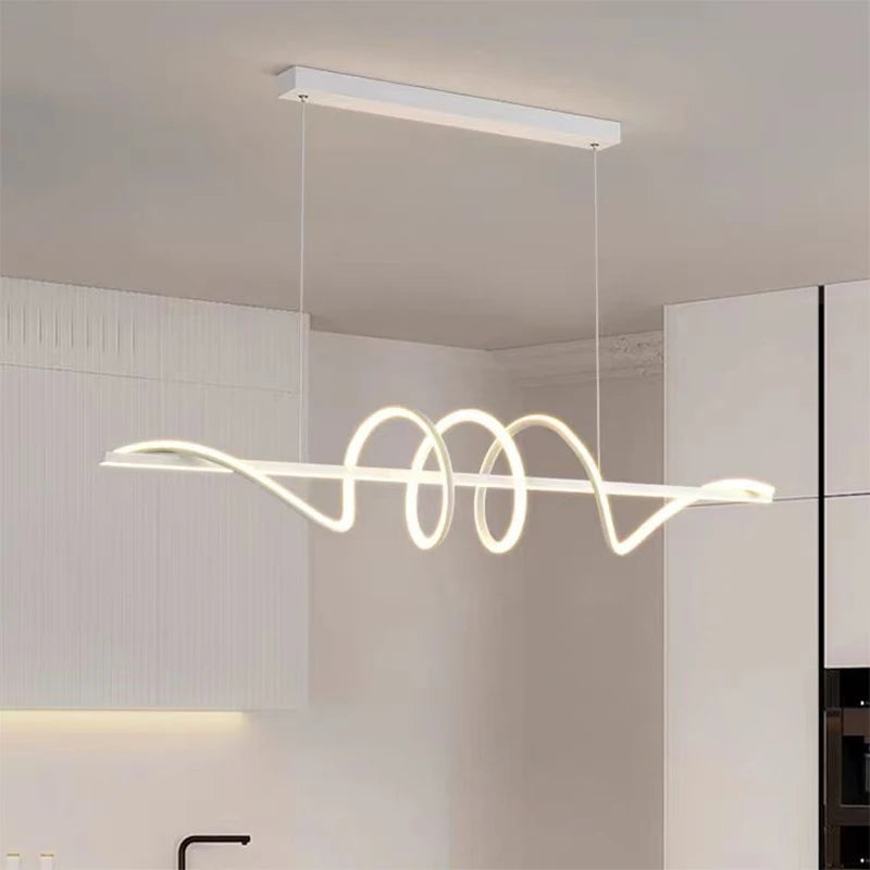 Minimalist LED Pendant Light - Modern Wave Design