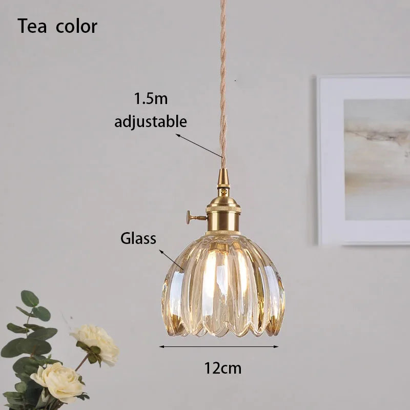 Retro Modern Glass Pendant Lamp with Twisted String Design