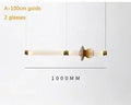 Minimalist Glass Pendant Light with Brass Accents