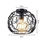 Industrial Iron Geometric Pendant Light for Dining