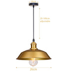 Industrial Gold Barn Dome Pendant Light for Kitchen Island and Cafe