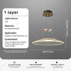 Nordic Aluminum LED Pendant Light for Living Room