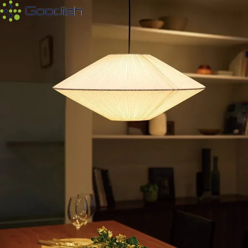 Nordic Fabric Pendant Light - Minimalist Hanging Lamp