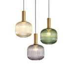 Nordic Glass Pendant Light with Copper Finish