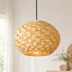 Bohemian Bamboo Rattan Pendant Light for Bedroom