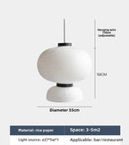 Lámpara colgante de papel minimalista con diseño de farol japonés