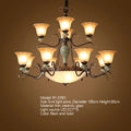 Vintage Iron Ceramic Chandelier Multi-Size