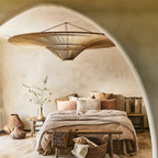 Bohemian Rattan Woven Pendant Light - Handmade
