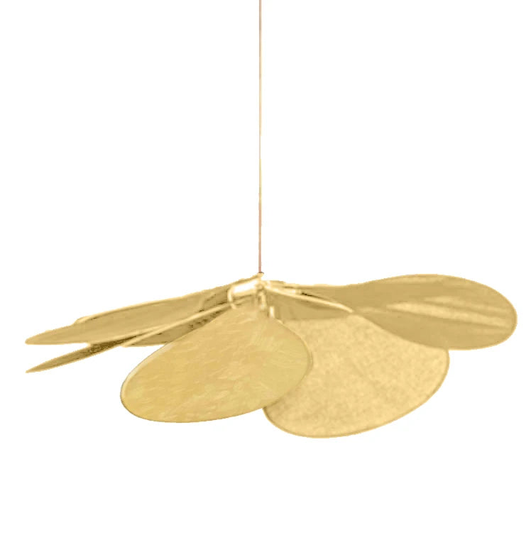 Sheer Petal Flower Fabric Pendant Light in Nine Colors for Bedroom