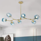 Lámpara Colgante Moderna de Cristal - Lámpara de Techo de 6 Luces