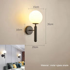 Nordic Glass Ball Pendant Light Brass Iron Hanging Lamp