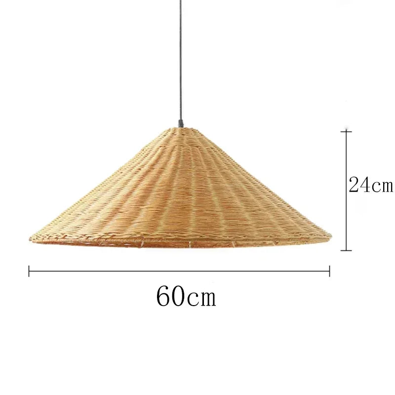 Bohemian Rattan Pendant Light Hand-Woven