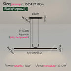 Minimalist Iron Pendant Light - Linear Hanging Lamp