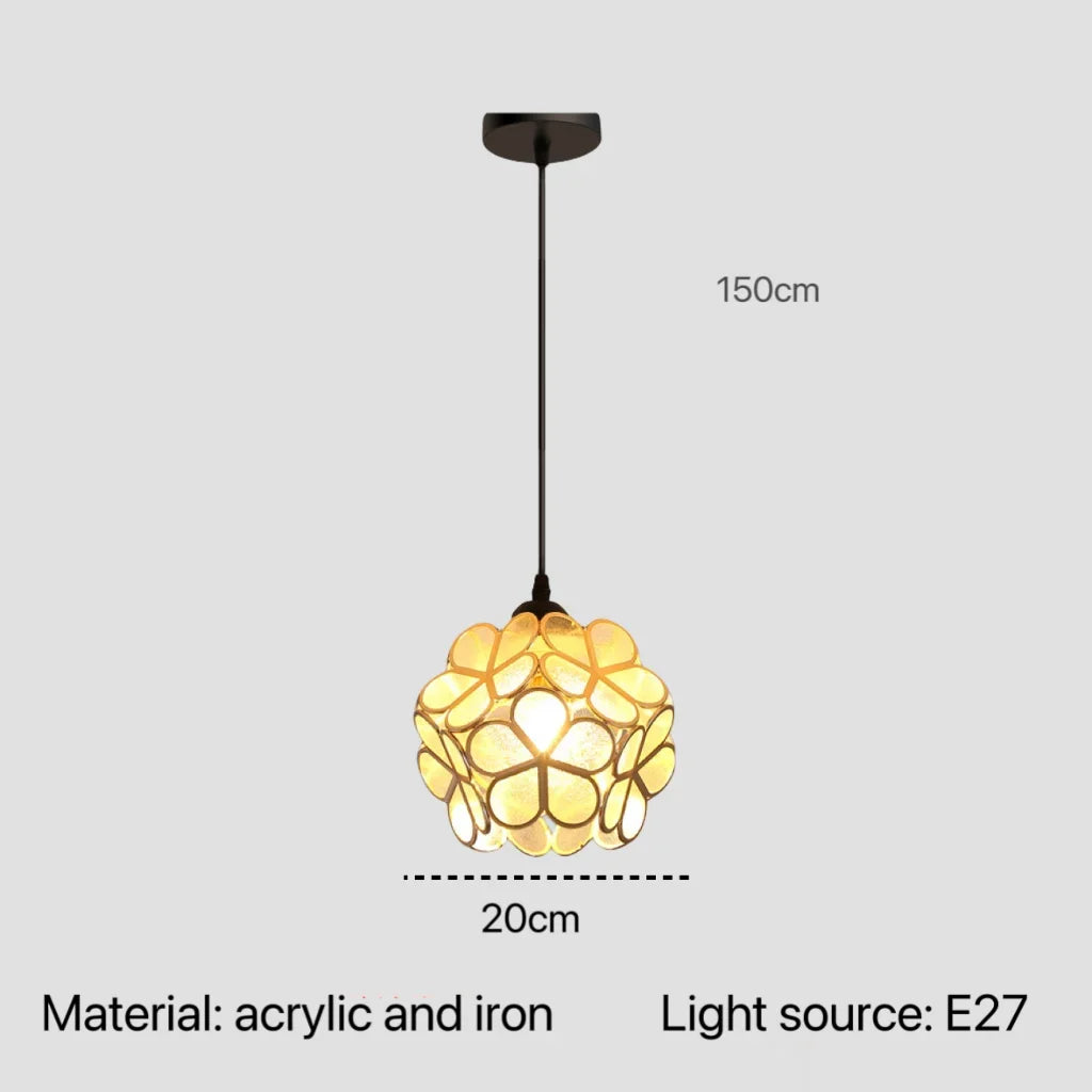 Nordic Acrylic Petal Pendant Light for Bedroom