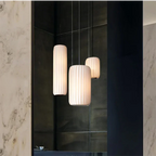 Lámpara colgante de tela minimalista para comedor
