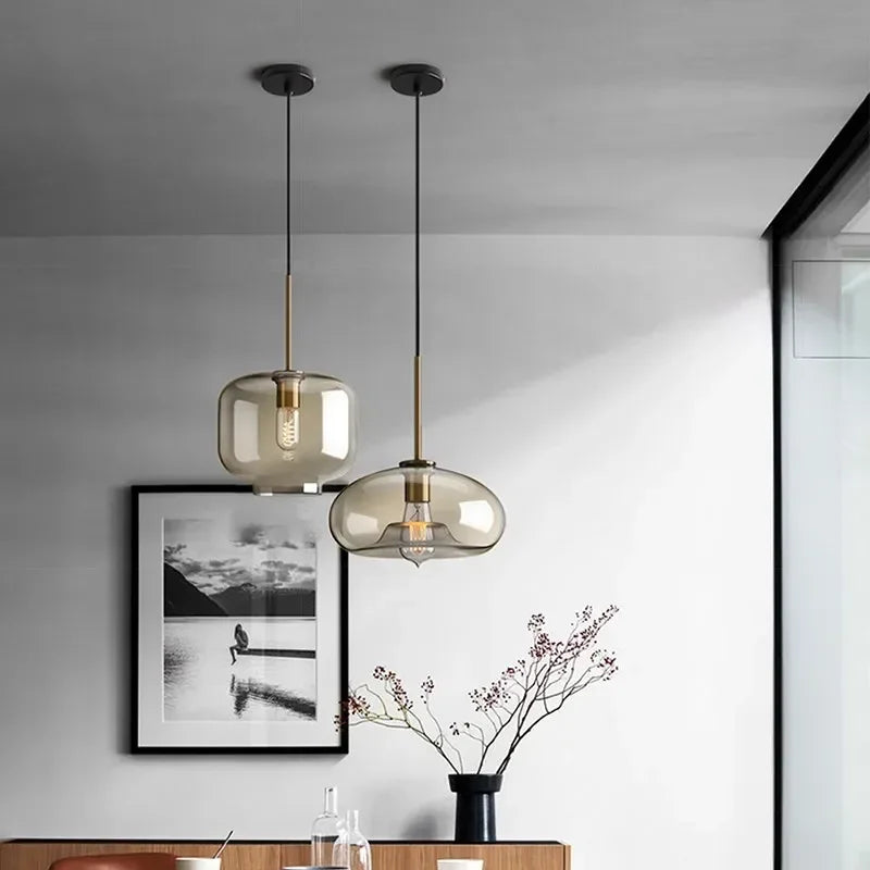 Nordic Glass Pendant Light for Dining Room