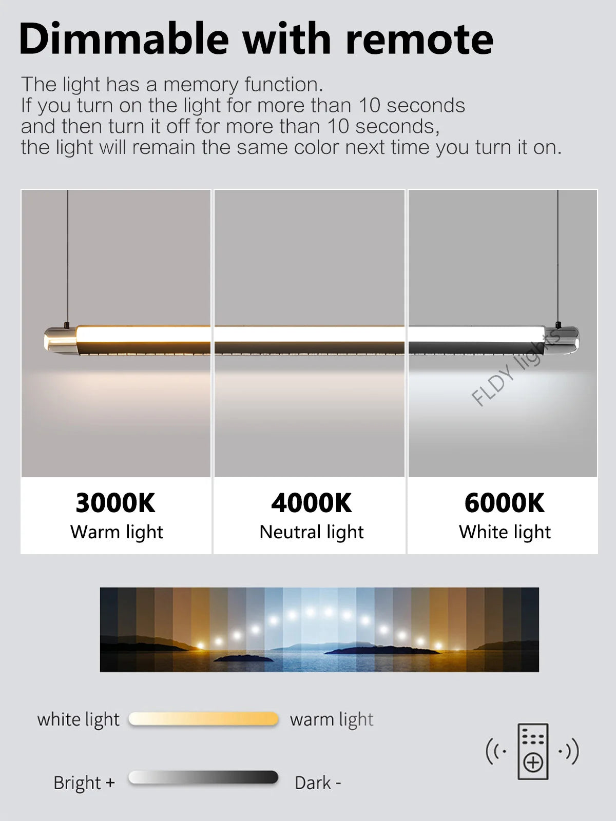 Lámpara colgante de cristal minimalista para comedor
