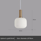 Nordic Glass Pendant Light with Copper Finish