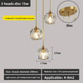 Crystal Glass Pendant Light for Dining Room