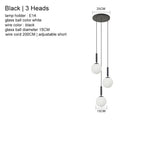Nordic Glass Ball Pendant Light - Brass Hanging Lamp