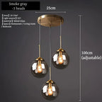 Nordic Glass Metal Pendant Light for Dining Room