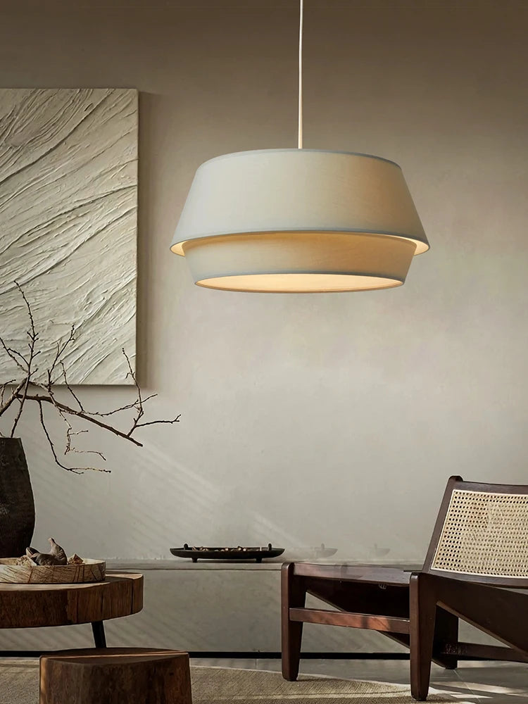 Minimalist Fabric Pendant Light for Living Room