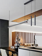 Minimalist Black Aluminum Linear Pendant Light