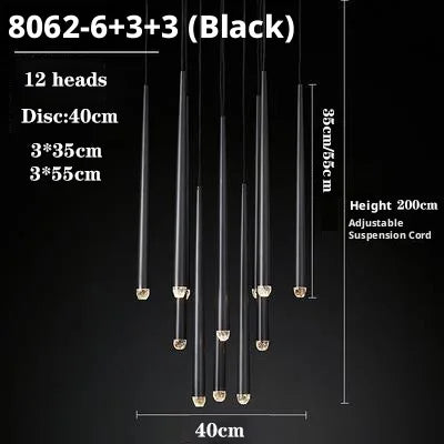 Nordic Minimalist Iron Pendant Light for Bedroom